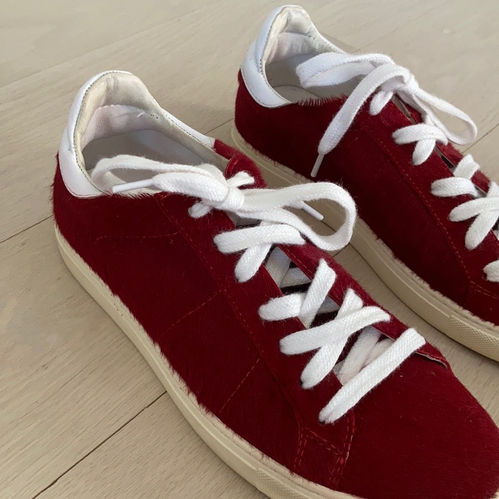 IRO Red Pony-Style Calfskin Sneakers 37 - Picture 8 of 9